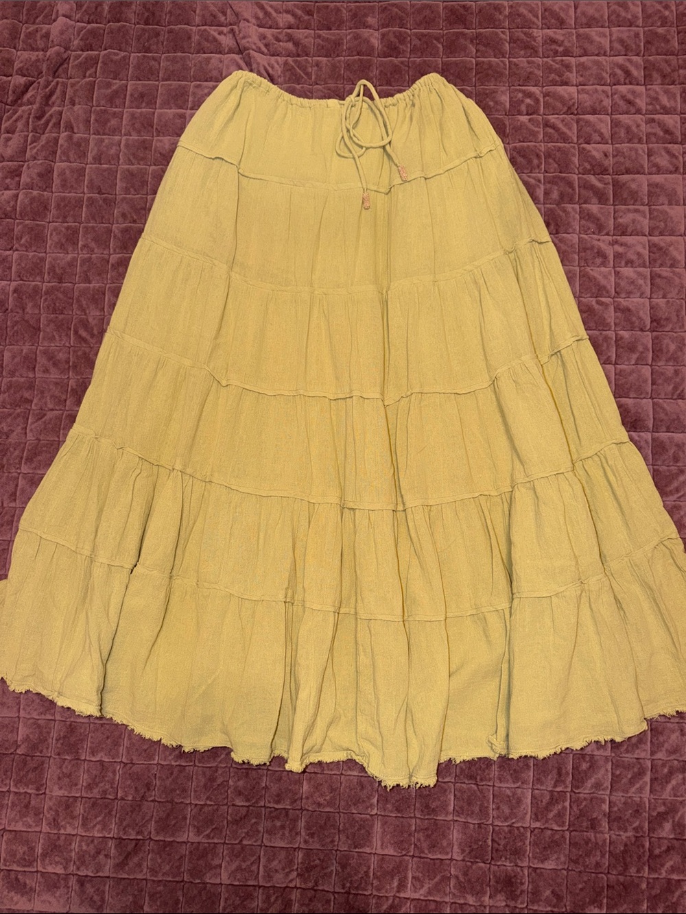 Free People Tiered Maxi Skirt with Pockets - Large - Picture 1 of 8